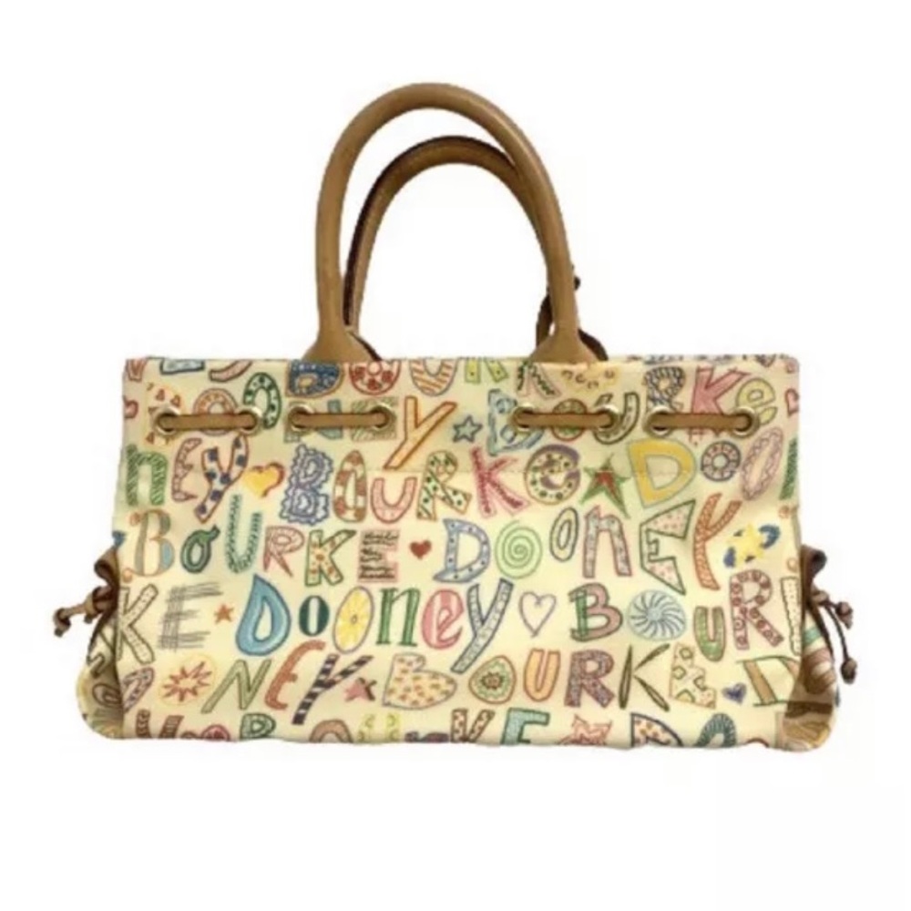 Doone & Bourke Rainbow multicolor signature tassel tote satchel Bag